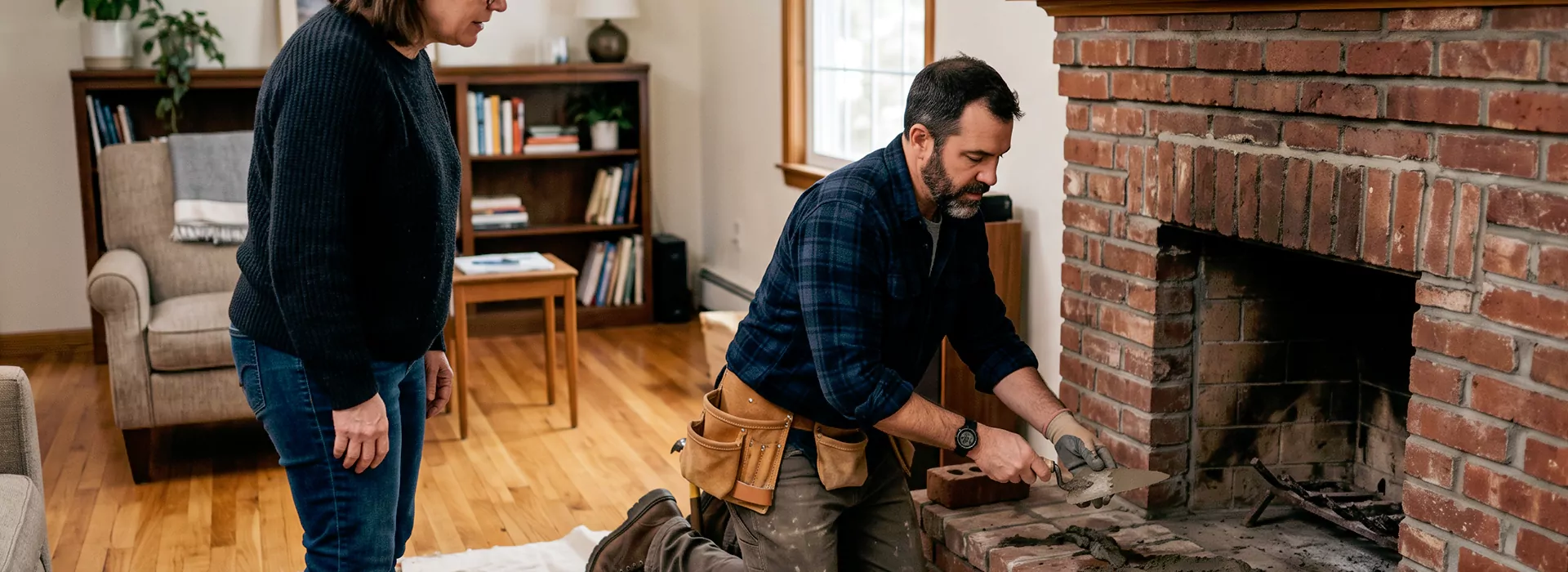 Brick Fireplace Repair in Cherry Hill