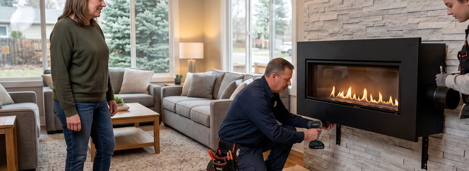 Floating Fireplace Installation Cherry Hill, NJ