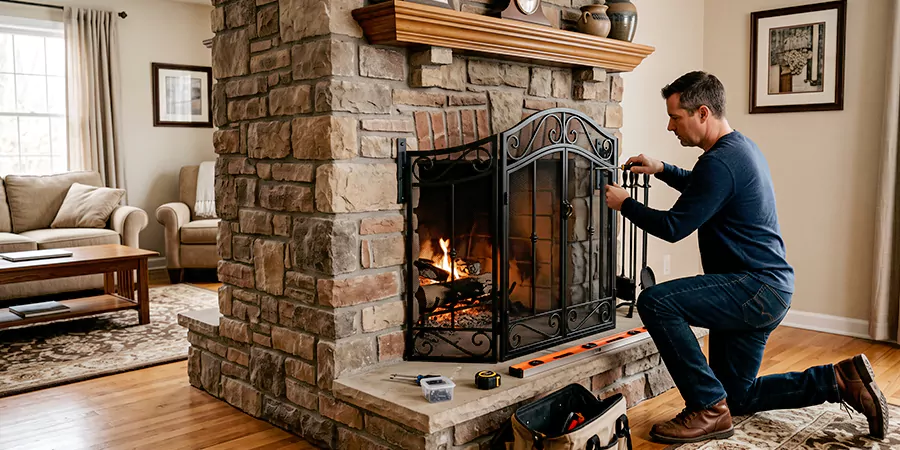 Custom and Decorative Fireplace Screen Installation Cherry Hill